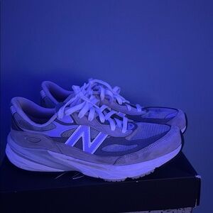 New Balance Gray and White Sneakers